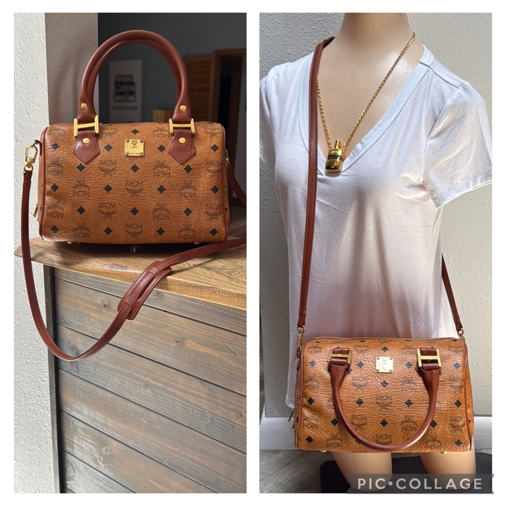 Authentic MCM Cognac Two-Way Crossbody ❤️